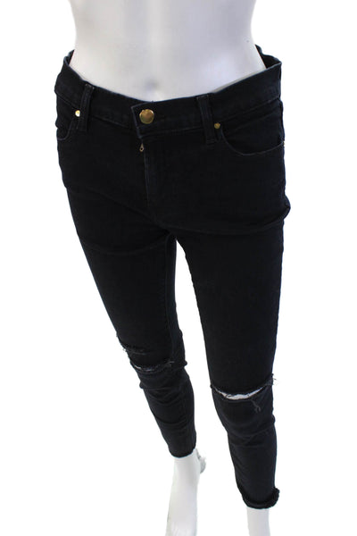 J Brand Womens Skinny Ankle Black High Rise Jeans Size 27