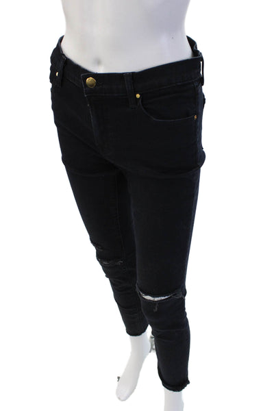J Brand Womens Skinny Ankle Black High Rise Jeans Size 27