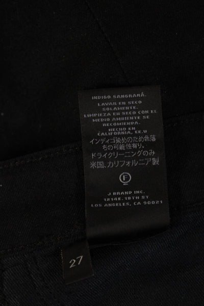J Brand Womens High Rise Black Jeggings 30 Inseam Size 27