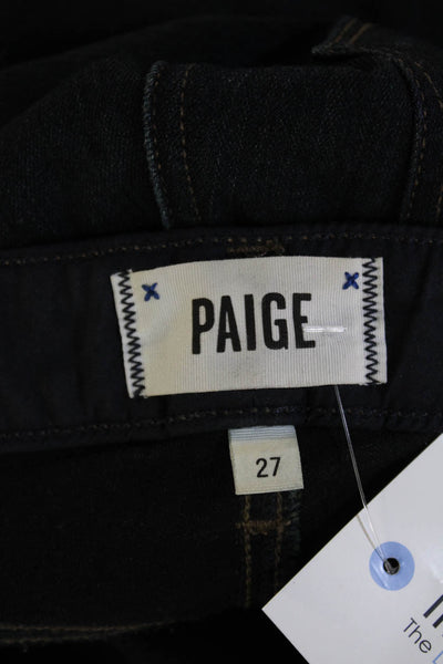 Paige Women Skinny Jegging Jeans Dark Blue High Rise Inseam 30 Size 27