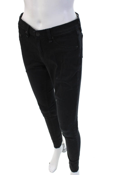Rag & Bone Jean Womens Skinny Black Jeans High Rise Inseam 32 Size 27