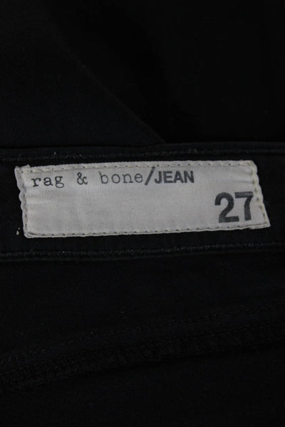 Rag & Bone Jean Womens Skinny Black Jeans High Rise Inseam 32 Size 27