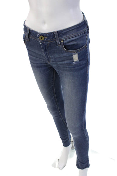 DL1961 Womens Skinny Ankle Jeans Dark Blue High Rise Size 27