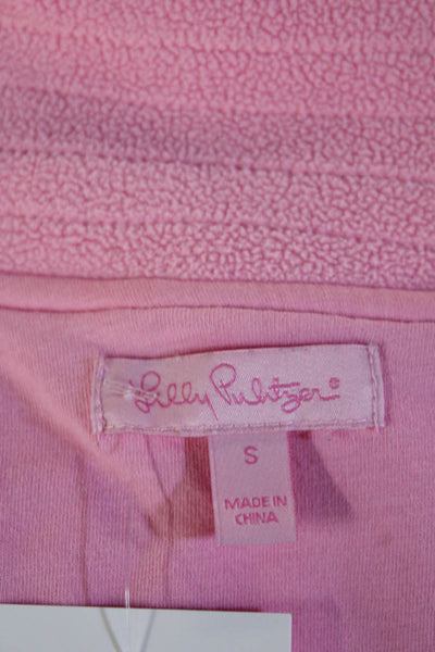 Lilly Pulitzer Womens Pink Cotton Collared Zip Solid Preppy Vest Size XS