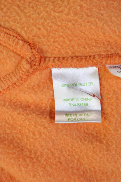 Lilly Pulitzer Womens Orange Collared Zip Solid Polyester Vest Fall Size S