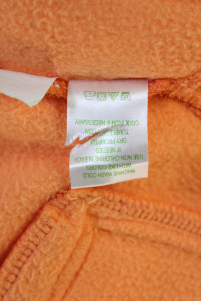 Lilly Pulitzer Womens Orange Collared Zip Solid Polyester Vest Fall Size S