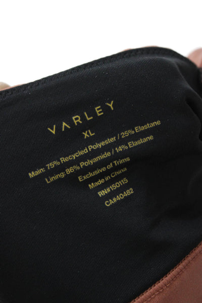 Varley Womens Scoop Neck Sleeveless Padded Sports Bra Mauve Size XL