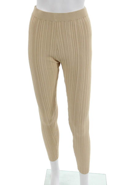 Michael Costello x Revolve Women Ankle Cropped Striped Beige Pants Size M