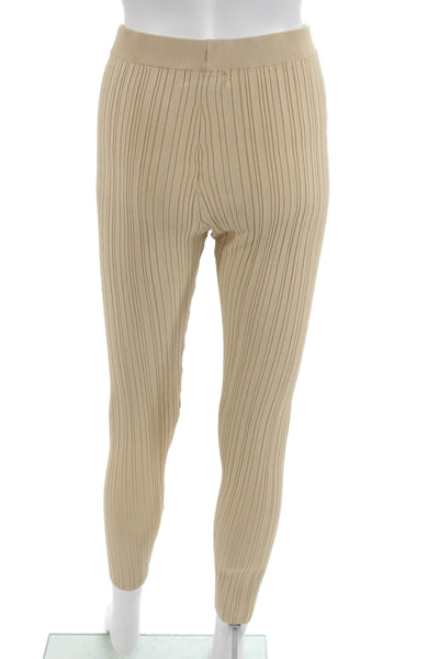 Michael Costello x Revolve Women Ankle Cropped Striped Beige Pants Size M