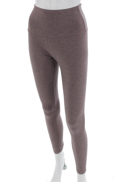 Beyond Yoga Women Ankle Leggings Brown 87% Polyester 13% Spandex Size S