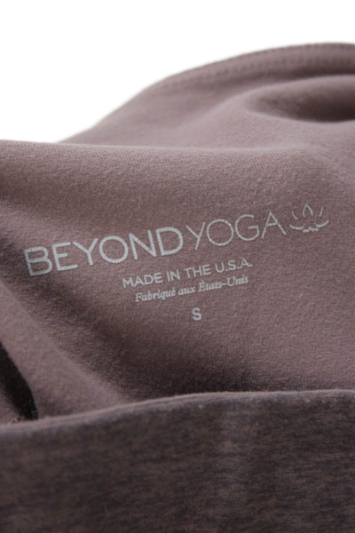 Beyond Yoga Women Ankle Leggings Brown 87% Polyester 13% Spandex Size S