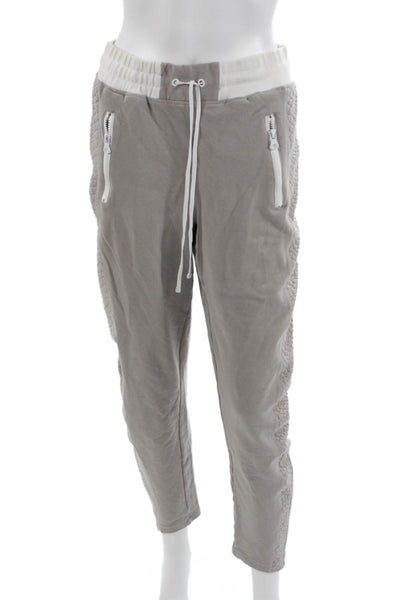 Blanc Noir Unisex Gray Joggers Drawstring Cotton Spandex Size S