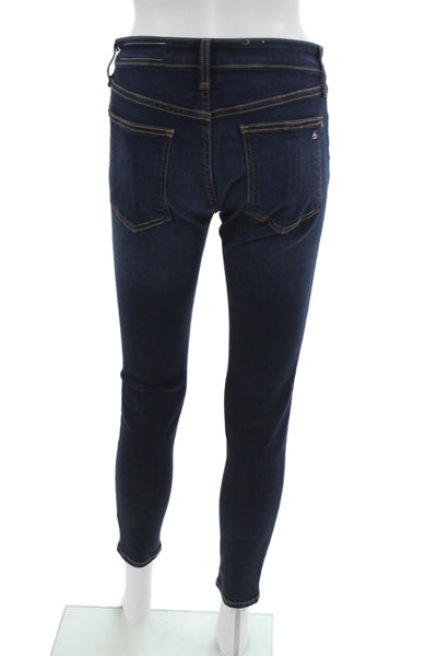 Rag & Bone Womens Skinny Ankle Jeans Dark Blue High Rise Size 26