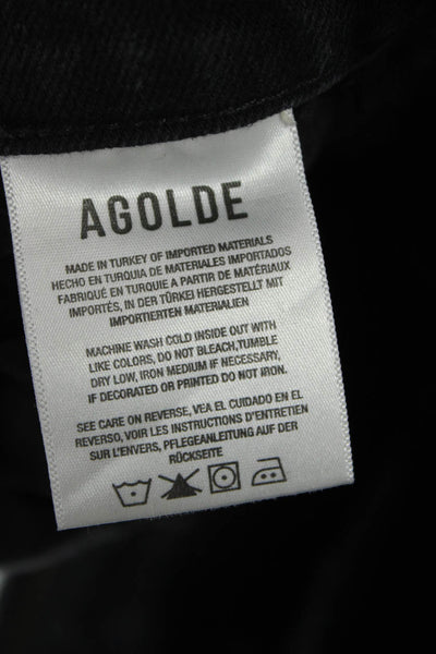 Agolde Womens Ankle Skinny Black Jeans High Rise Size 28