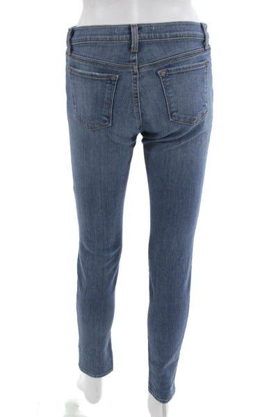 J Brand Women Ankle Skinny Jeans Blue Mid Rise Button Size 27