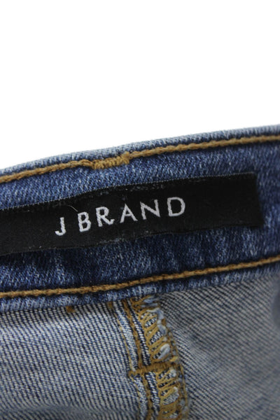 J Brand Women Ankle Skinny Jeans Blue Mid Rise Button Size 27