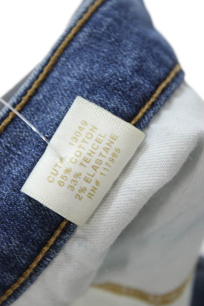 J Brand Women Ankle Skinny Jeans Blue Mid Rise Button Size 27