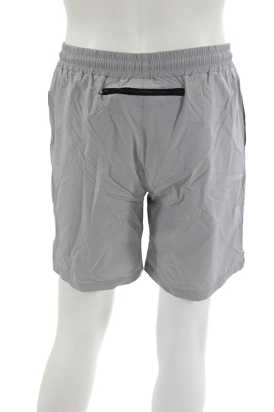Coofandy Mens Beach Gray Drawstring Nylon Spandex Shorts Size M