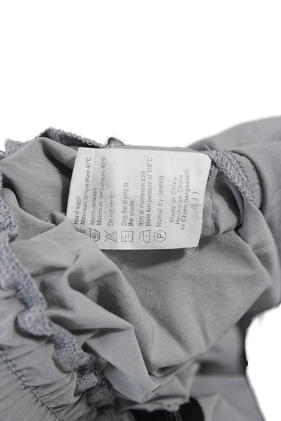 Coofandy Mens Beach Gray Drawstring Nylon Spandex Shorts Size M