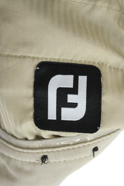 FJ Mens Chino Shorts Beige Button Solid Beach 85%Poly 15%Spandex Size 33