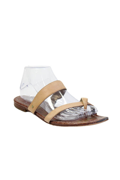 Sam Edelman Womens Leather Bernice Thong Sandals Brown Size 9.5 Medium