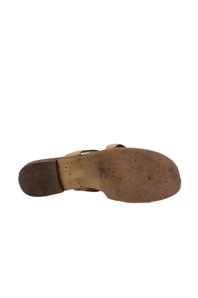 Sam Edelman Womens Leather Bernice Thong Sandals Brown Size 9.5 Medium