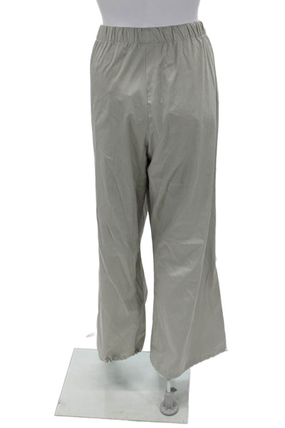 Zara Unisex Army Cargo Pants Gray Drawstring Polyester Cotton Elastane Size L