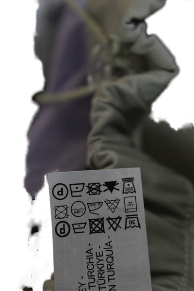 Zara Unisex Army Cargo Pants Gray Drawstring Polyester Cotton Elastane Size L