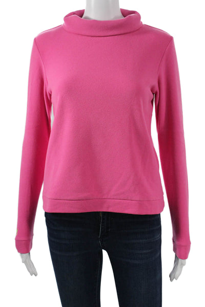 Dudley Stephens Unisex Pullover Pink Mockneck Longsleeve Polyester Size XS