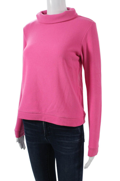Dudley Stephens Unisex Pullover Pink Mockneck Longsleeve Polyester Size XS