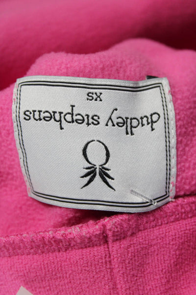 Dudley Stephens Unisex Pullover Pink Mockneck Longsleeve Polyester Size XS