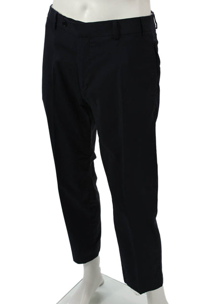 Brooks Brothers Mens Ankle Dress Pants Dark Blue Nylon Classic Size 34