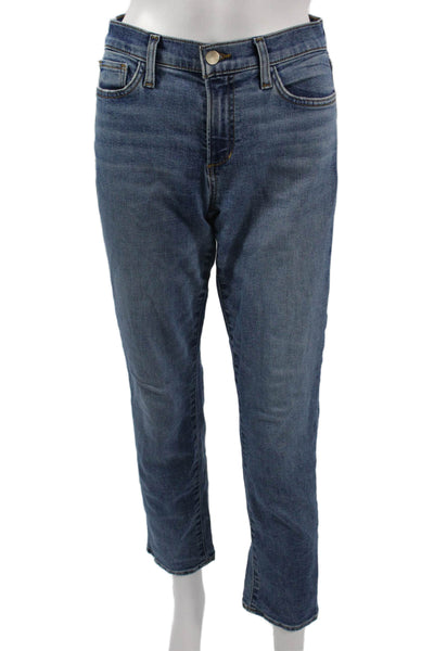 Joes Womens Cropped Ankle Dark Blue Jeans Mid Rise Button Fly Size 26