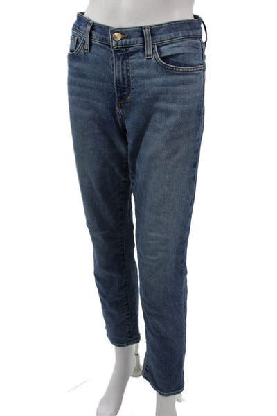 Joes Womens Cropped Ankle Dark Blue Jeans Mid Rise Button Fly Size 26