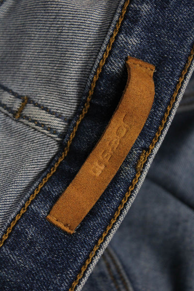 Joes Womens Cropped Ankle Dark Blue Jeans Mid Rise Button Fly Size 26