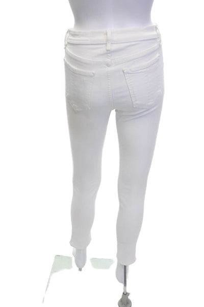 Rag & Bone Jean Womens Ankle Skinny Jeans White Low Rise Size 26