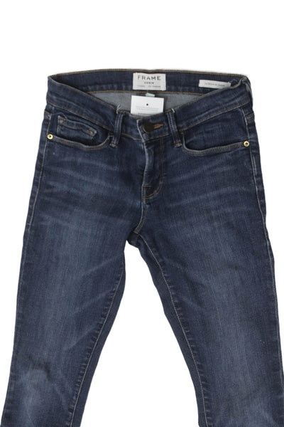 Frame Denim Women Skinny Dark Blue Jeans Button Size 26