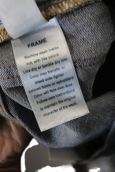 Frame Denim Women Skinny Dark Blue Jeans Button Size 26