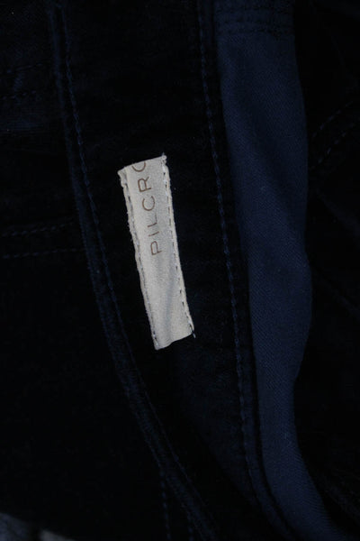 Pilcro Anthropologie Womens Dark Blue Mid Rise Pants 29 Inseam Size 27