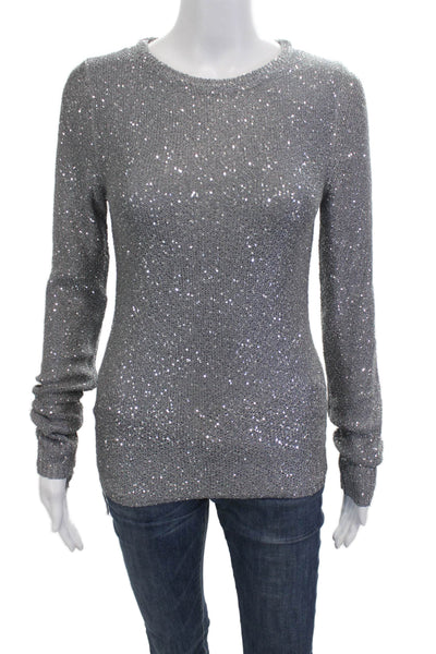 Zara Unisex Pullover Sweater Gray Crewneck Long Sleeve 100% Polyester Size S