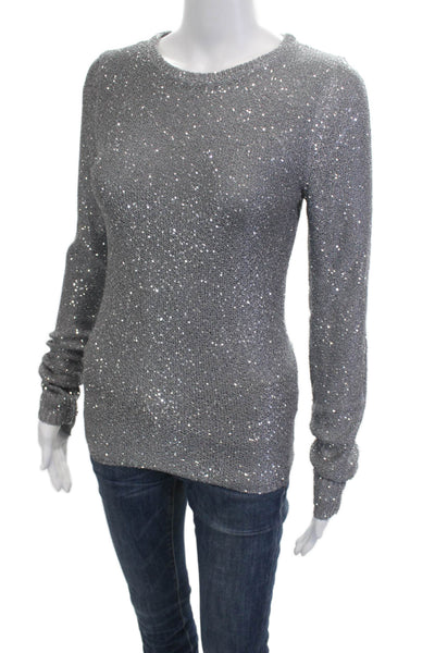 Zara Unisex Pullover Sweater Gray Crewneck Long Sleeve 100% Polyester Size S