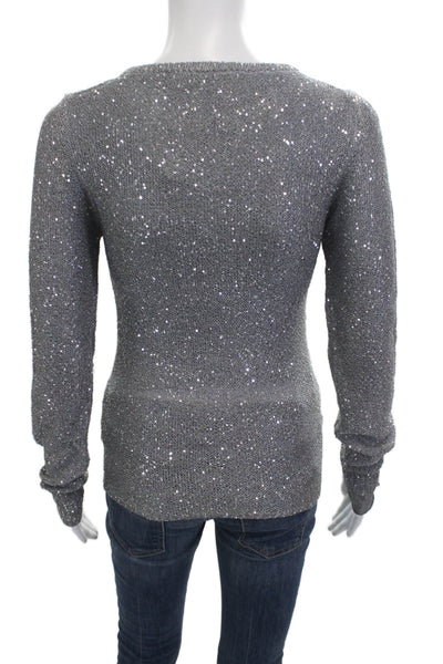 Zara Unisex Pullover Sweater Gray Crewneck Long Sleeve 100% Polyester Size S