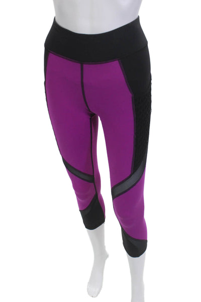 Michi Women Black Capri Leggings Nylon Spandex Size XS