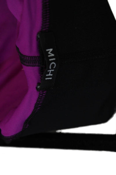 Michi Women Black Capri Leggings Nylon Spandex Size XS