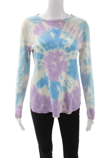 Sub_Urban Riot Womens Basic Light Blue Long Sleeve Crew Neck T-Shirt Size XS