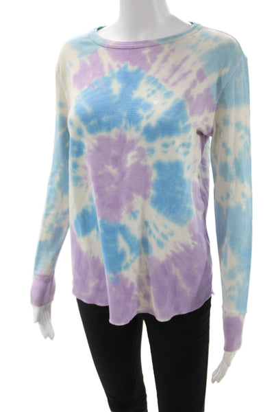 Sub_Urban Riot Womens Basic Light Blue Long Sleeve Crew Neck T-Shirt Size XS