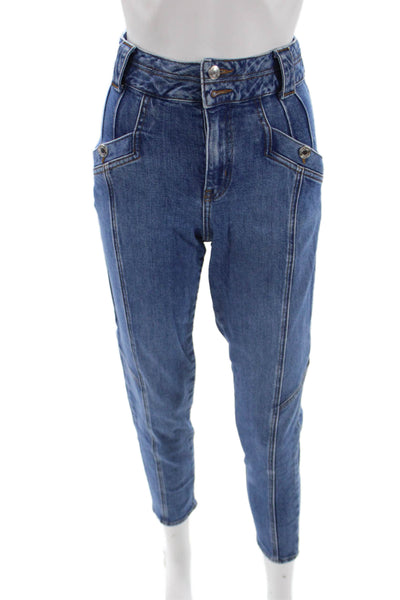 Derek Lam 10 Crosby Women Cropped Tapered Ankle Jeans Blue Size 24