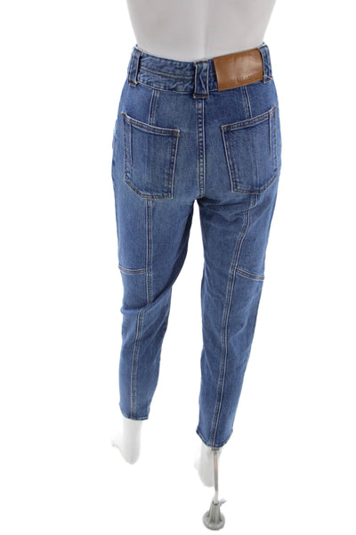Derek Lam 10 Crosby Women Cropped Tapered Ankle Jeans Blue Size 24