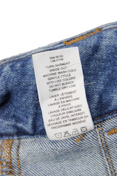 Derek Lam 10 Crosby Women Cropped Tapered Ankle Jeans Blue Size 24