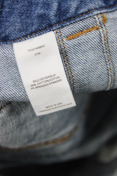 Derek Lam 10 Crosby Women Cropped Tapered Ankle Jeans Blue Size 24